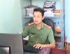 Đại úy Võ Thanh Nhẫn, cán bộ Đội Tổng hợp, Công an huyện Kiên Hải.