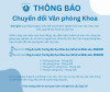 Khoa Du lịch học trân trọng thông báo về việc“Chuyển đổi Văn phòng Khoa”